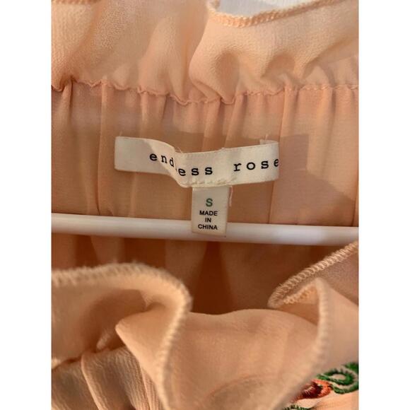 Endless Rose Embroidered Top Small Stunning Lined Art-To-Wear, Coquette, Spring - Picture 2 of 10